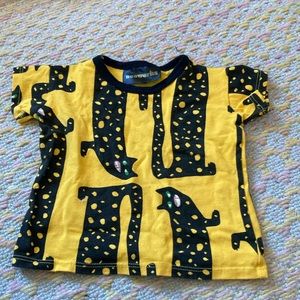 Nooworks cheetah print tee, 6mos